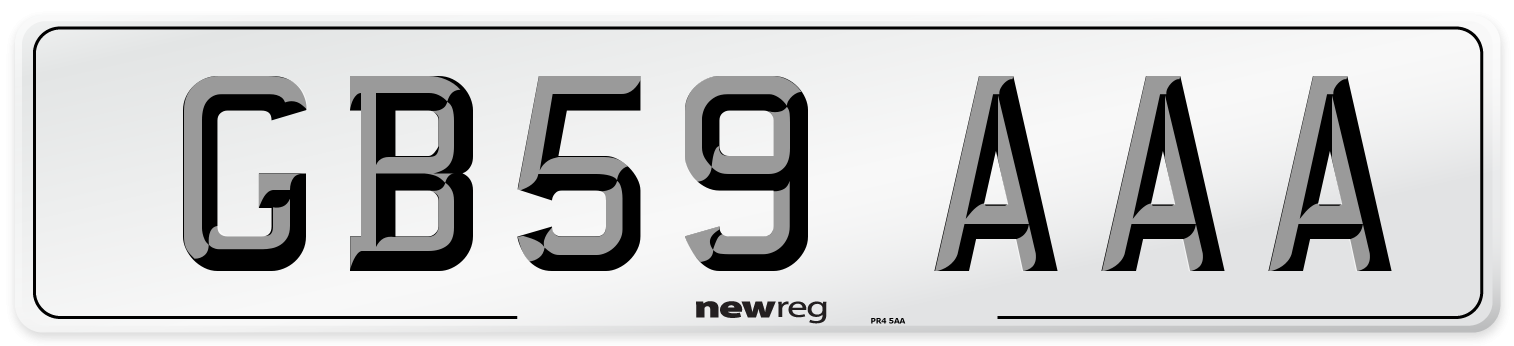 GB59 AAA Number Plate from New Reg